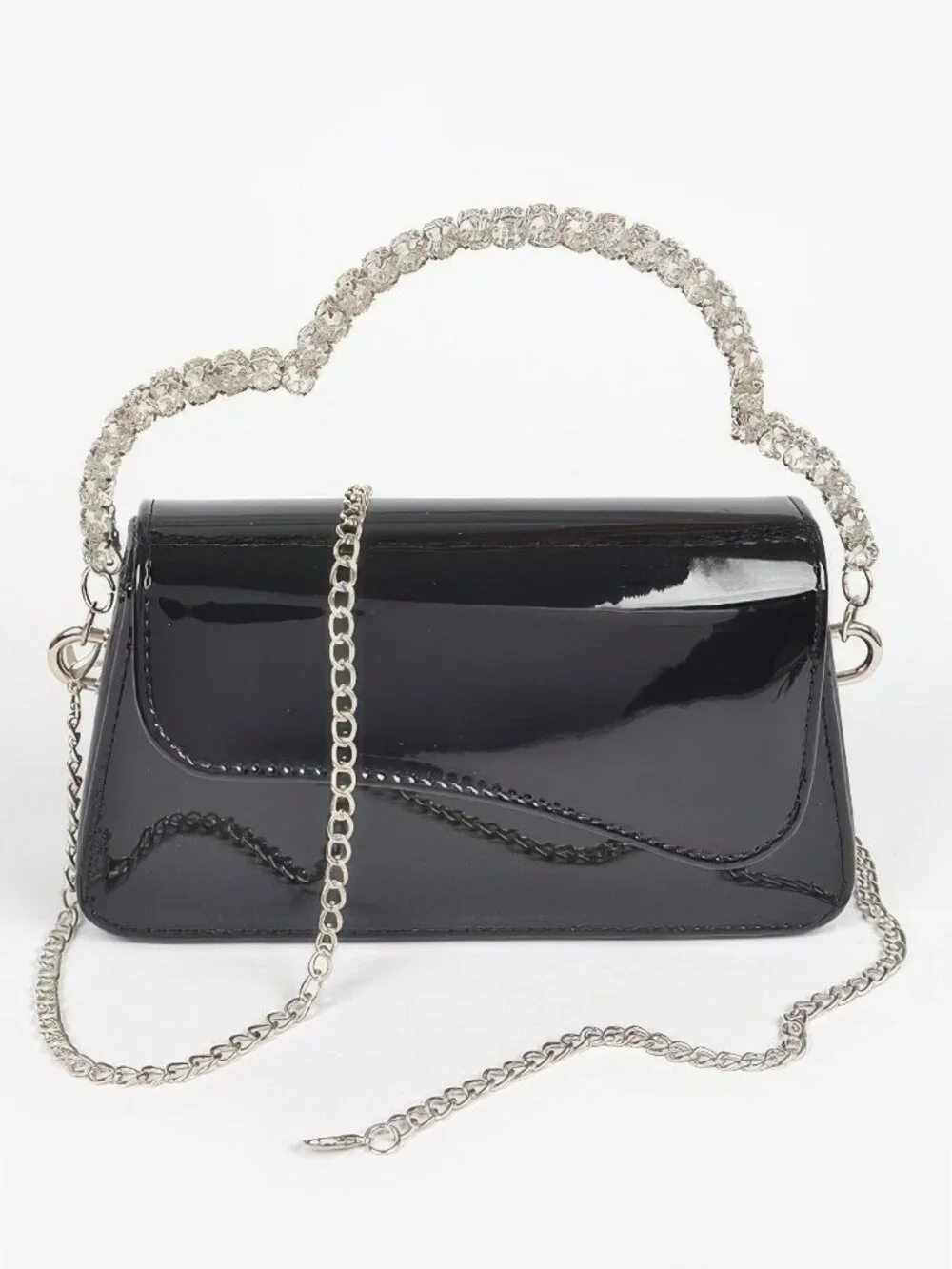 Glitter Rhinestone Handle Bag